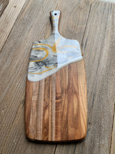 Load image into Gallery viewer, Gray, Gold, & White Charcuterie Board
