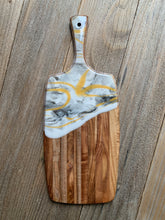 Load image into Gallery viewer, Gray, Gold, & White Charcuterie Board