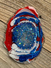 Load image into Gallery viewer, Red, White, and Blue Agate Coasters- Set of 4