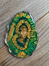 Load image into Gallery viewer, Bright Green Agate Coasters- Set of 4