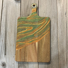 Load image into Gallery viewer, Green and Copper Charcuterie Board