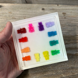 Coaster- Rainbow Gummy Bear