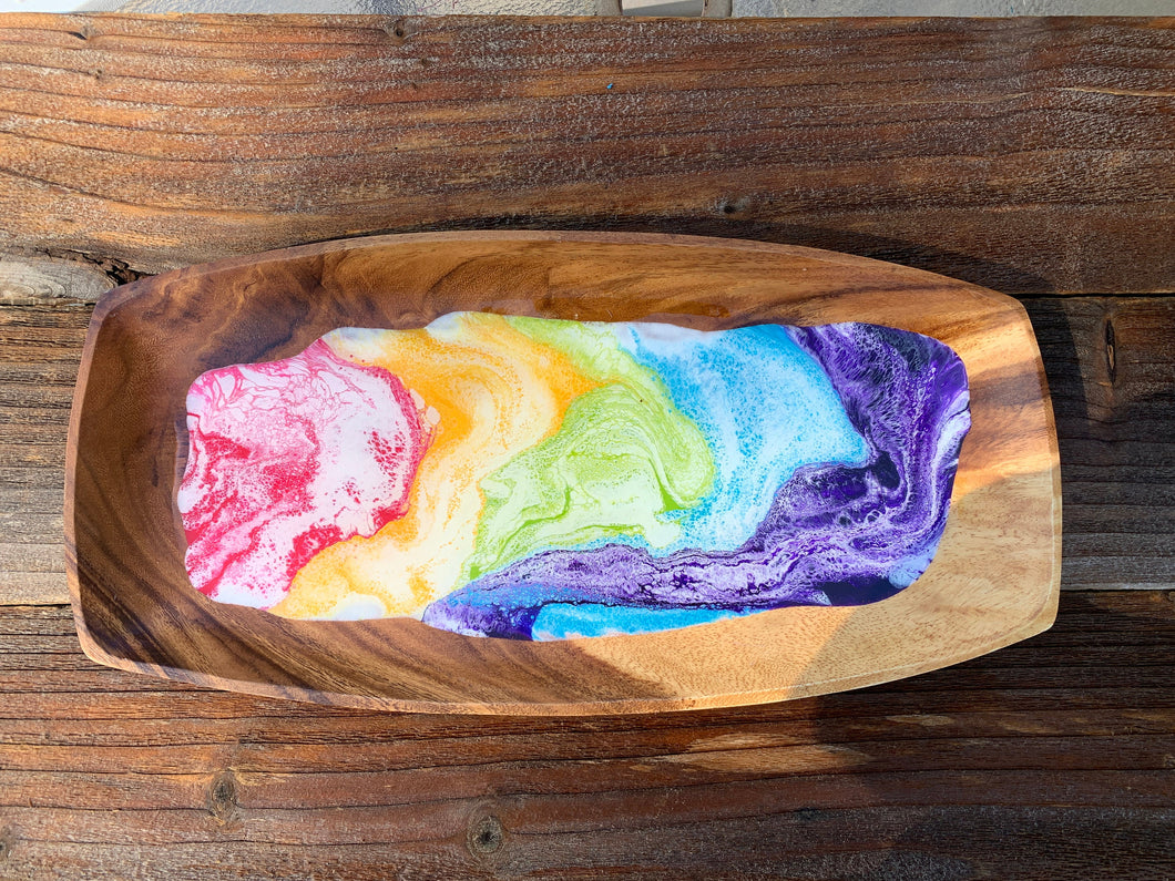 Wood Rainbow Tray