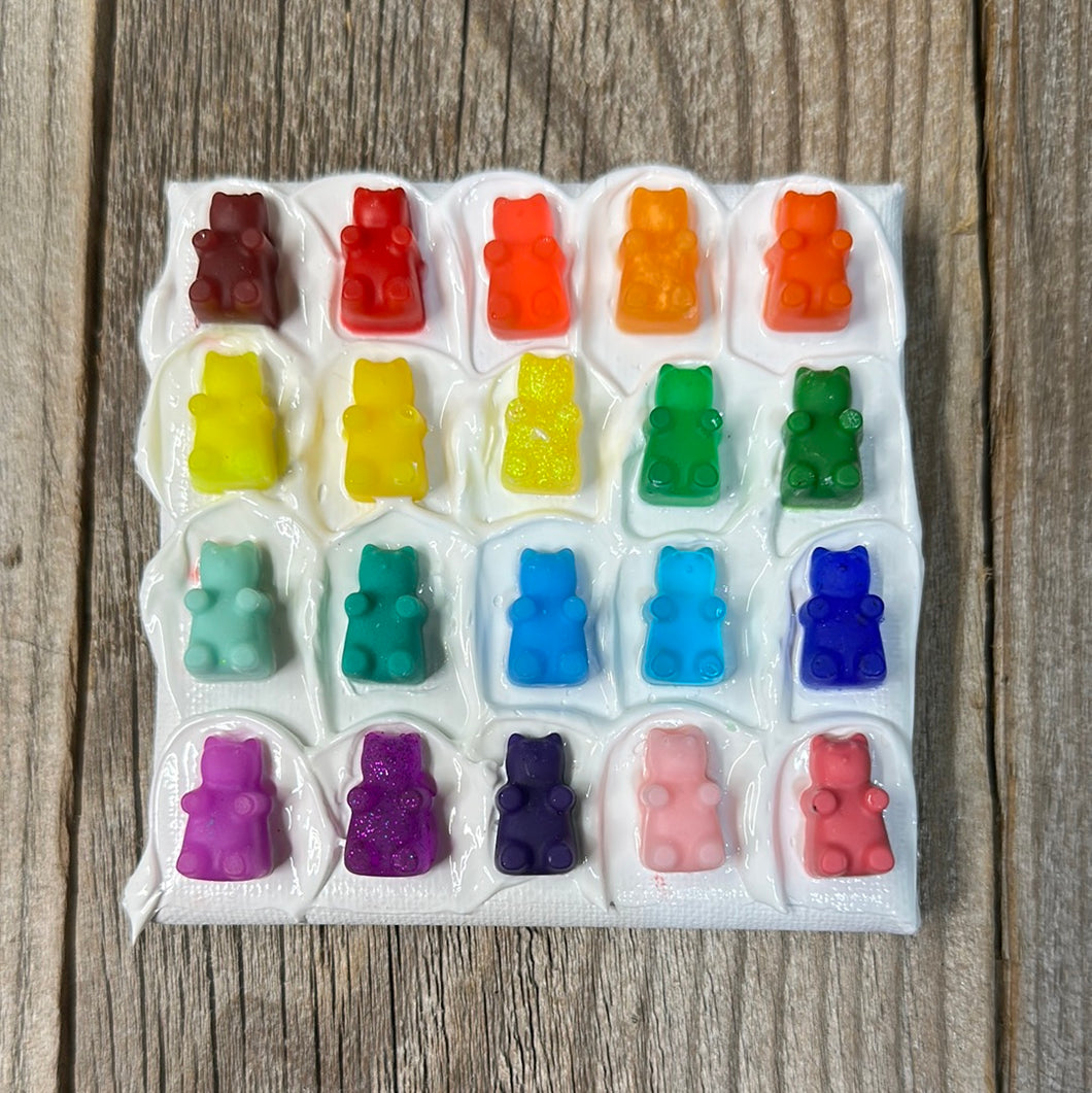 Acrylic Mini- Bright Gummy Bears & Frosting