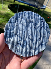 Load image into Gallery viewer, Blue Marbled Coasters with Holder- Set of 4
